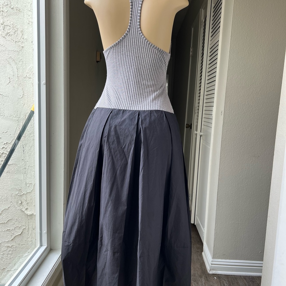 Free People Gray and Black A-Line Skirt pit 14 length 49 - Picture 3 of 6